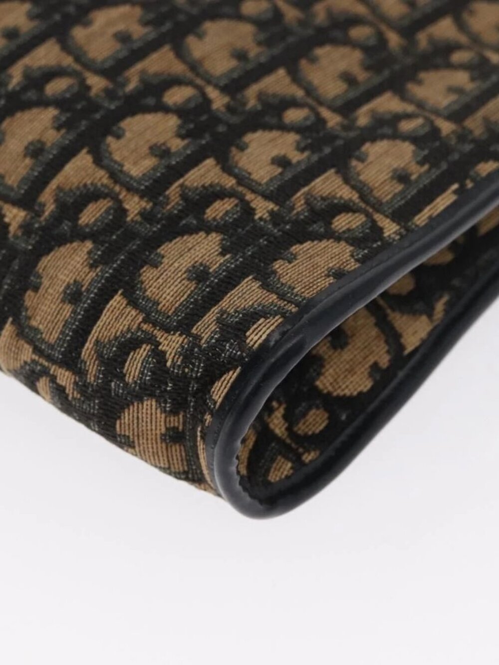 Christian Dior Trotter Canvas Shoulder Bag Navy Gold Auth 164287 - Picture 5 of 16